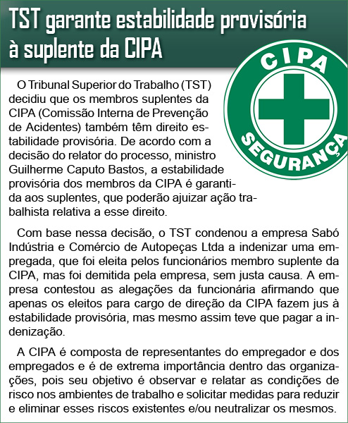 TST_garante_estabilidade_provisoria_a_CIPA