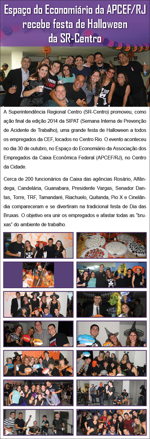 Espaço do Economiário da APCEF/RJ recebe festa de Halloween da SR-Centro